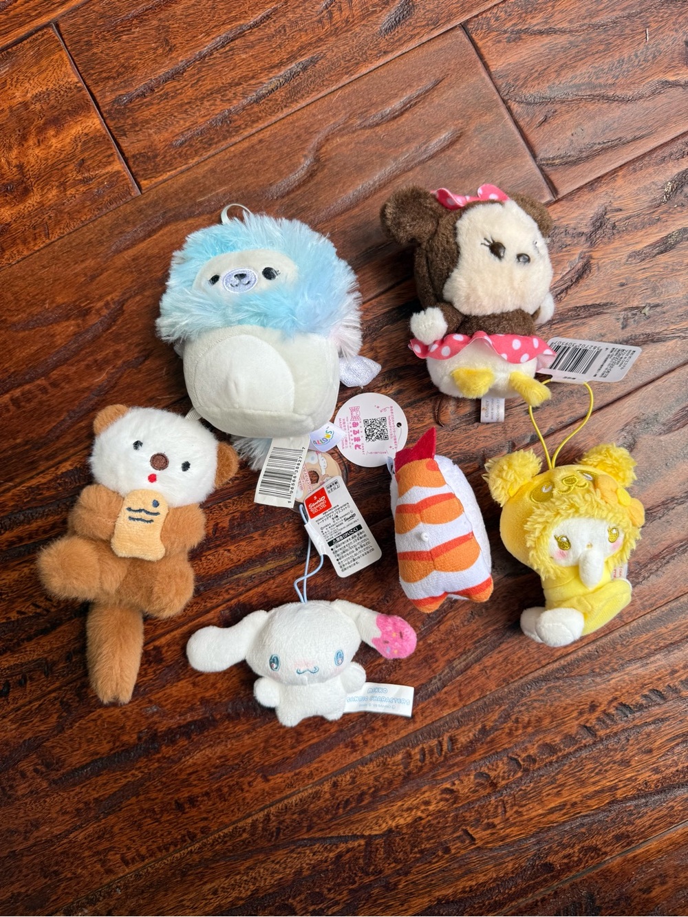Kawaii Japan Plush Keychain Bundle Sanrio Disney Cinnamoroll Hello Kitty